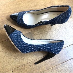 Multi blue tone tweed shoes 👠 size 8